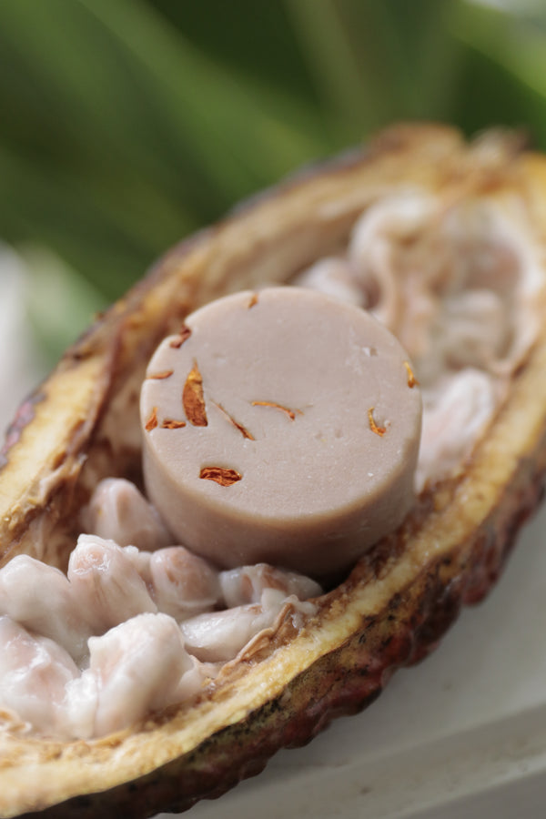 Champú sólido de cacao para el crecimiento